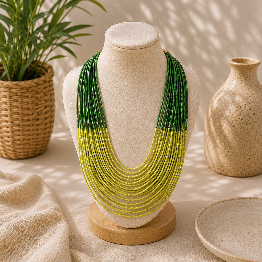 Green Multilayer Necklace