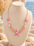 Pink Starfish Summer Necklace