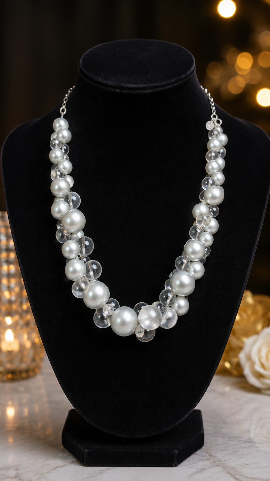 Silver Pearls Necklace (Oringinal Marks & Spencer)