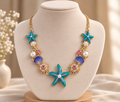 Blue Starfish Summer Necklace