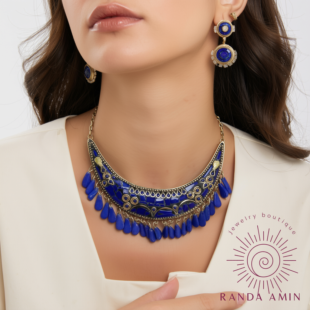 Indian Copper Mosiac Necklace