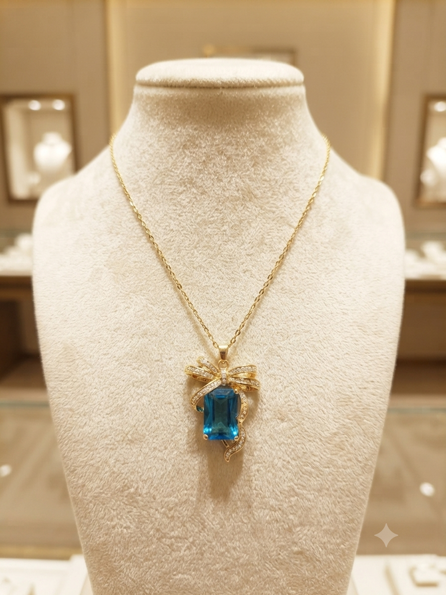 Blue Crystal Necklace