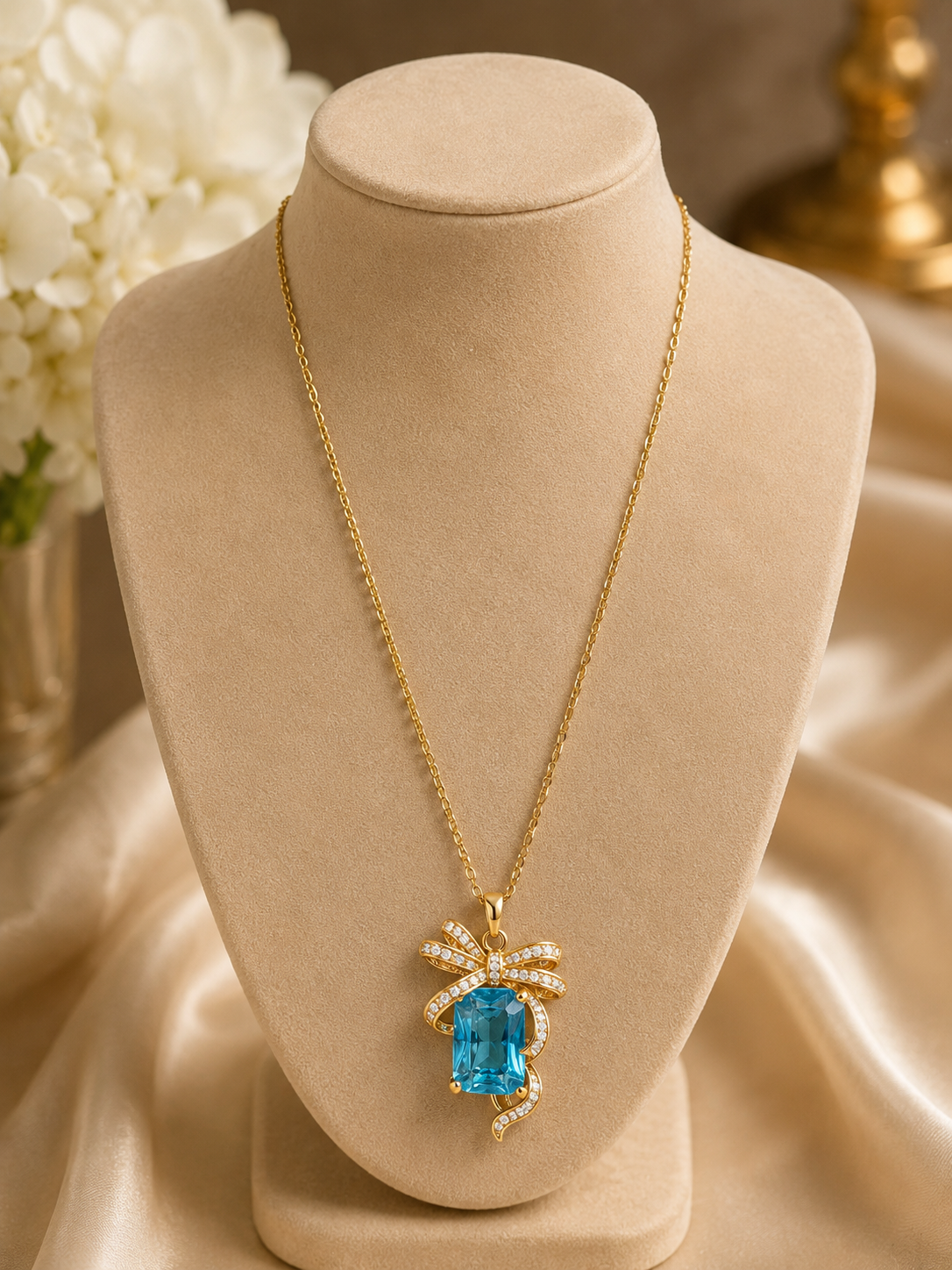 Blue Crystal Necklace