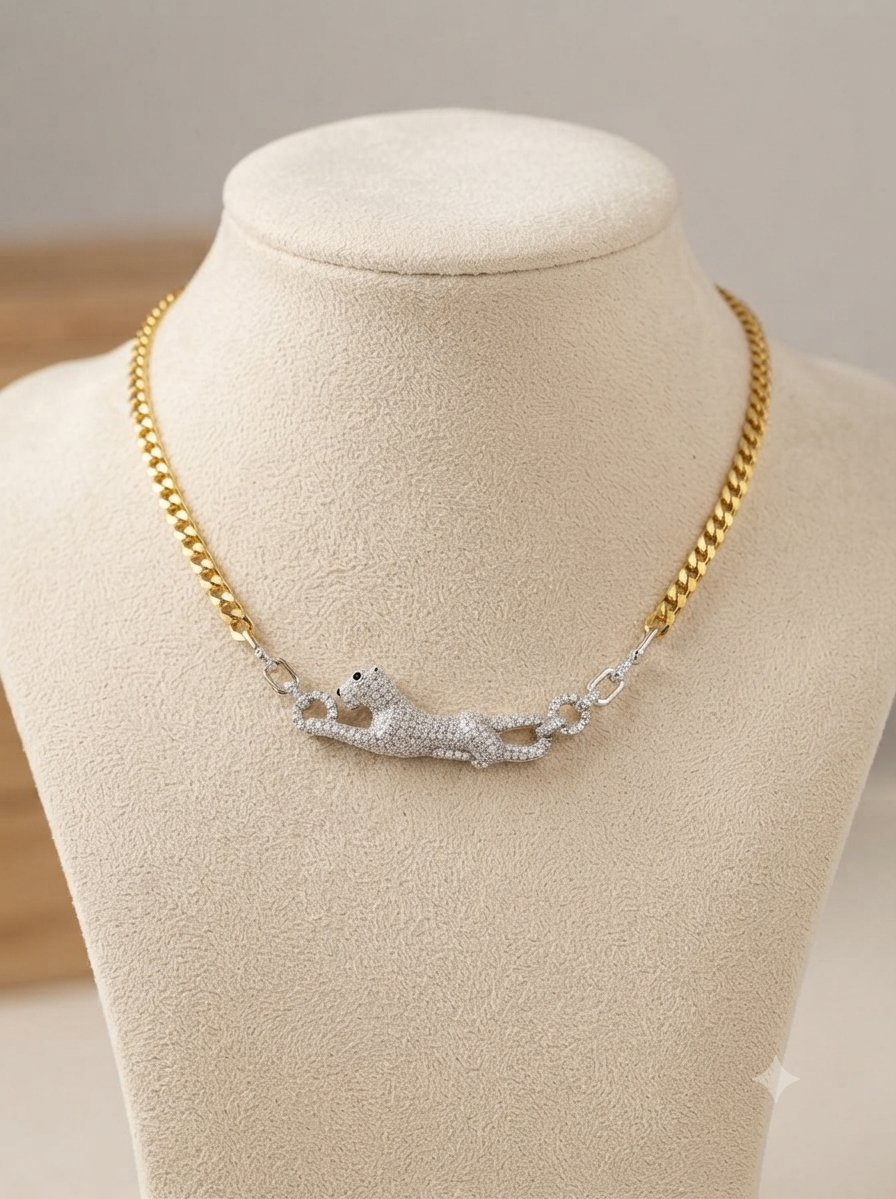 Leopard Gold Plated Necklace