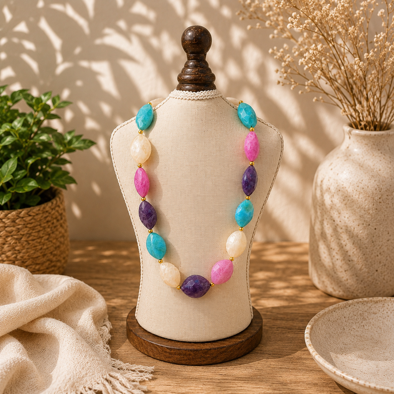 Multicolored Beaded Necklace