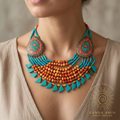 Indian Copper & Mosiac Necklace