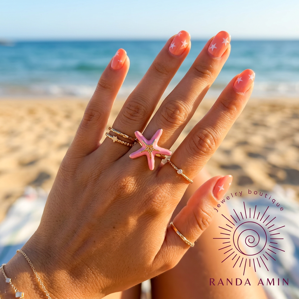 Pink Starfish Ring