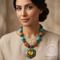Indian Copper & Stones Necklace