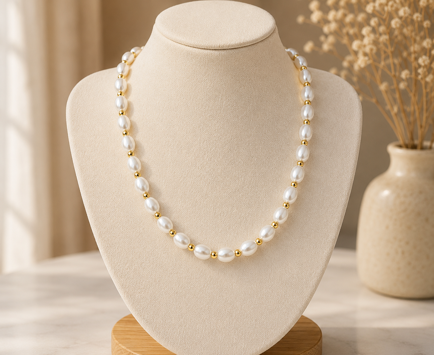 Simple Pearl Necklace