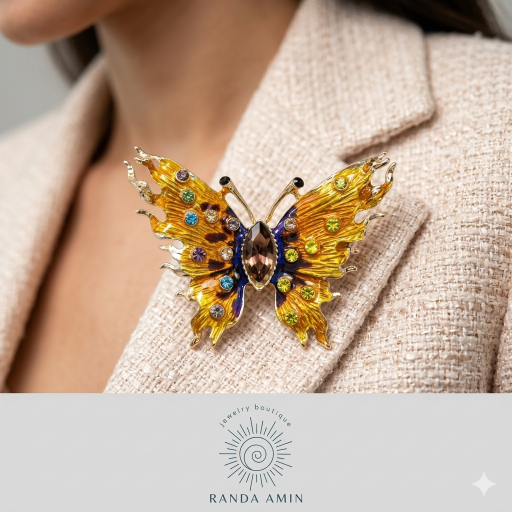 Gold Plated Butterfly Broche