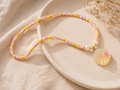 Peach and Yellow Necklace