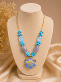 Blue Glitter Necklace