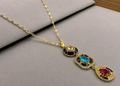 Gold Plated Necklace with Zirconia