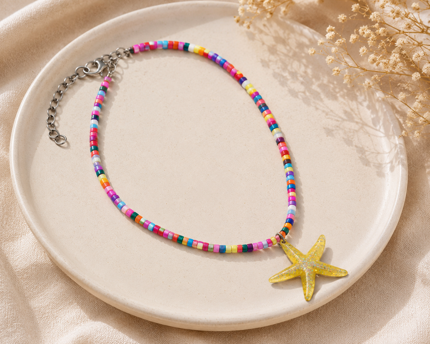 Colorful Starfish Necklace