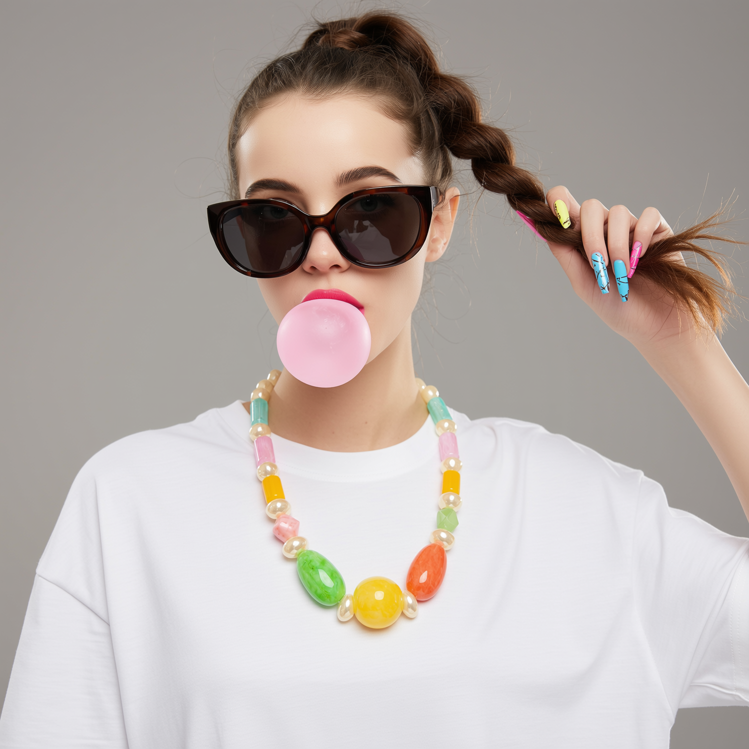 Large Beads Multicoloured Necklace