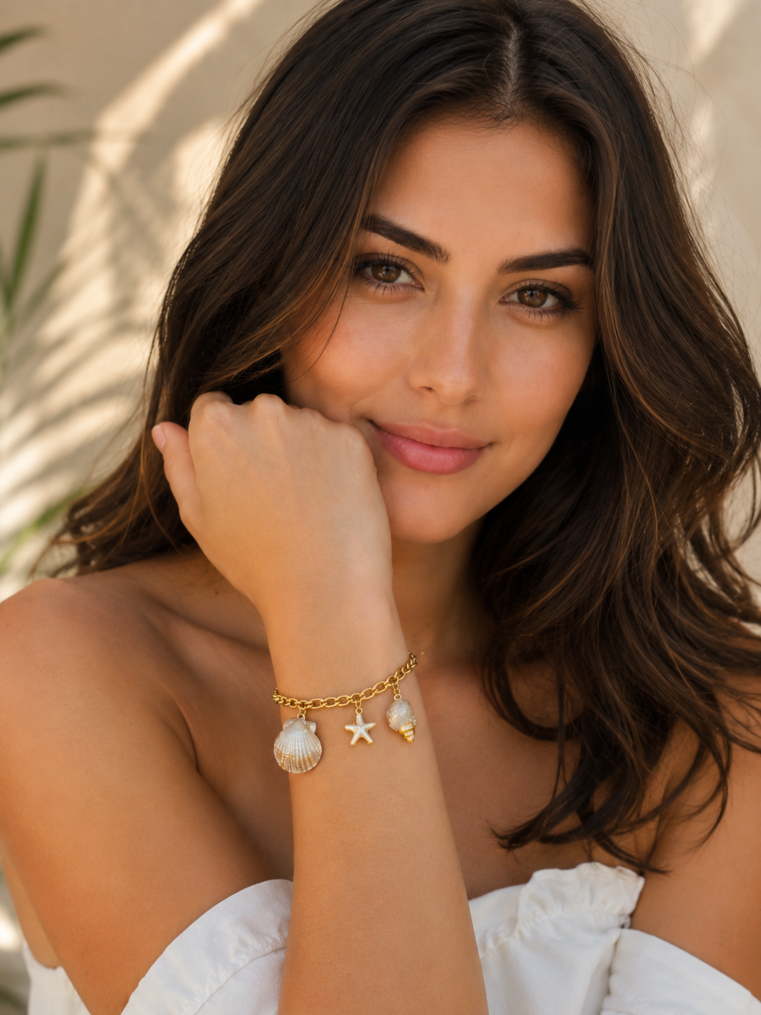 Gold Plated Seashell Bracelet