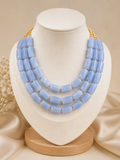 Sky Blue Beaded Necklace