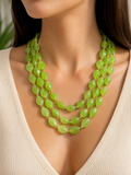 Lime Green Beaded Necklace