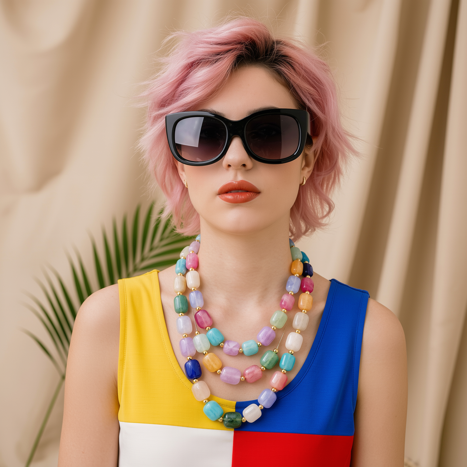 Multicoloured Beads Necklace