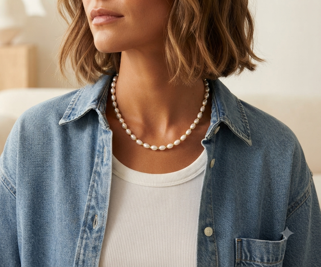 Simple Pearl Necklace