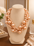 Rose Gold Pearl Necklace