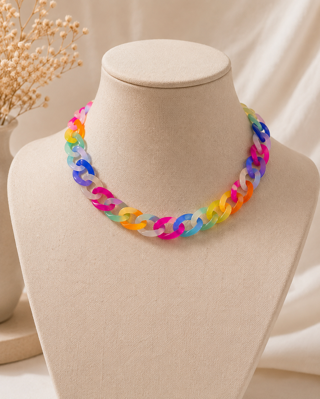 Colorful Chains Chocker Necklace