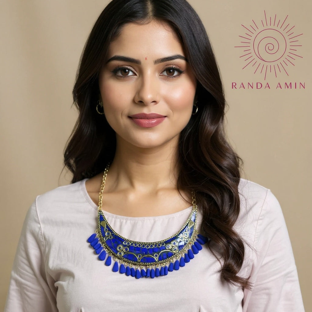 Indian Copper Mosiac Necklace