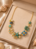 Blue Starfish Summer Necklace