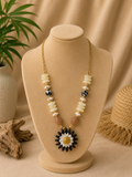Stainless Steel Gold Plated Flower Necklace