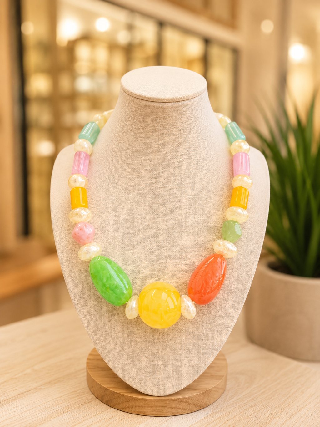 Large Beads Multicoloured Necklace
